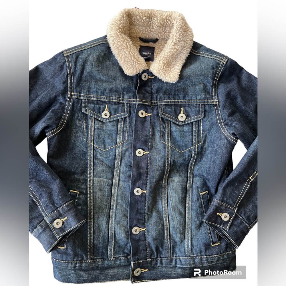 GAP Denim Jacket with Soft Cream Collar